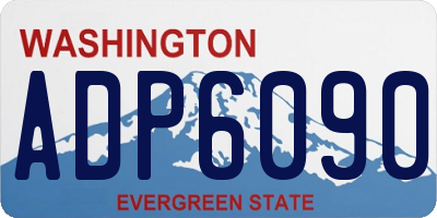 WA license plate ADP6090