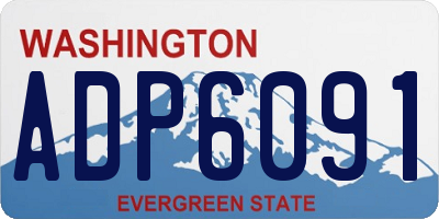 WA license plate ADP6091