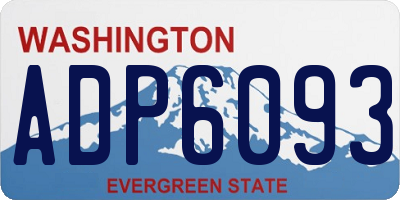 WA license plate ADP6093