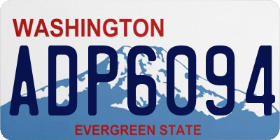 WA license plate ADP6094