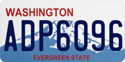 WA license plate ADP6096