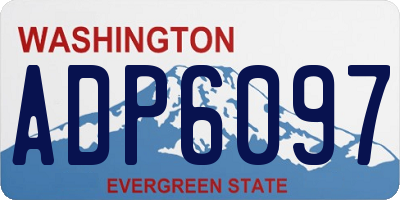 WA license plate ADP6097