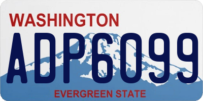 WA license plate ADP6099