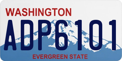 WA license plate ADP6101