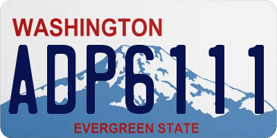 WA license plate ADP6111