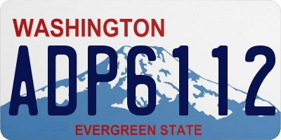WA license plate ADP6112
