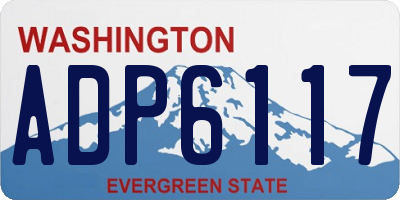 WA license plate ADP6117