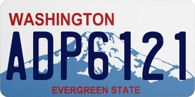 WA license plate ADP6121