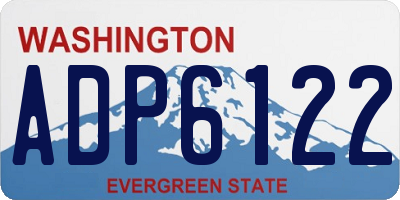 WA license plate ADP6122