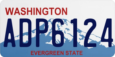 WA license plate ADP6124