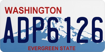 WA license plate ADP6126