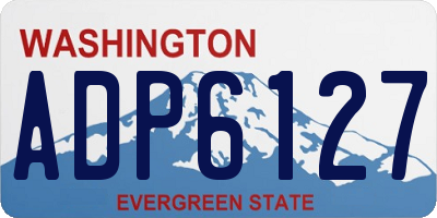 WA license plate ADP6127