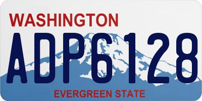 WA license plate ADP6128