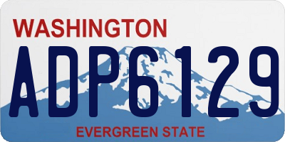 WA license plate ADP6129