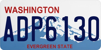 WA license plate ADP6130