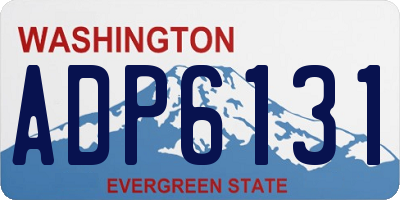 WA license plate ADP6131