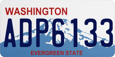 WA license plate ADP6133