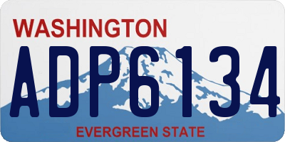 WA license plate ADP6134