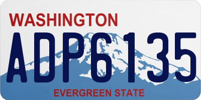WA license plate ADP6135