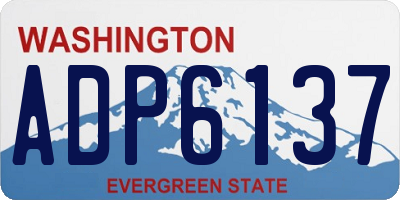 WA license plate ADP6137