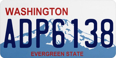 WA license plate ADP6138