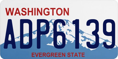 WA license plate ADP6139