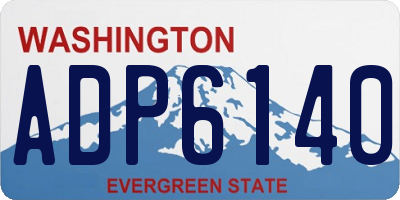 WA license plate ADP6140