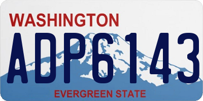 WA license plate ADP6143
