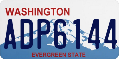WA license plate ADP6144