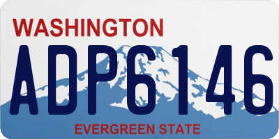 WA license plate ADP6146