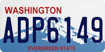 WA license plate ADP6149