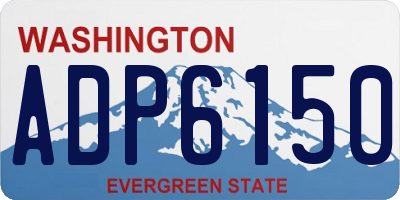 WA license plate ADP6150