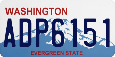 WA license plate ADP6151