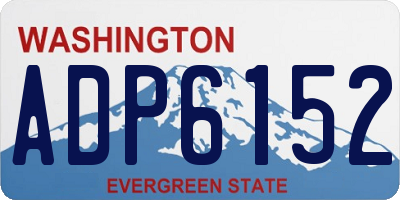 WA license plate ADP6152