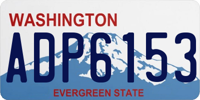 WA license plate ADP6153