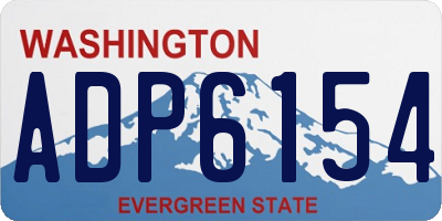 WA license plate ADP6154