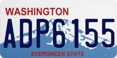 WA license plate ADP6155