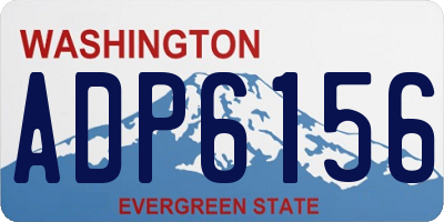 WA license plate ADP6156
