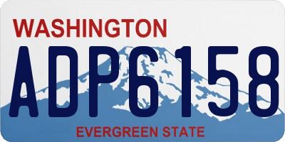 WA license plate ADP6158