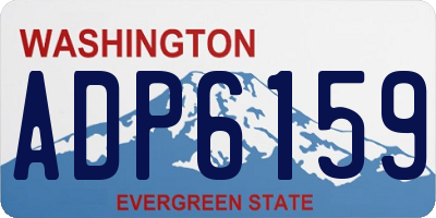 WA license plate ADP6159