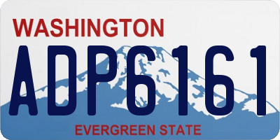WA license plate ADP6161