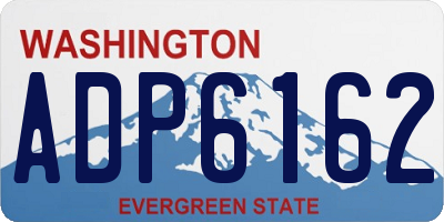 WA license plate ADP6162