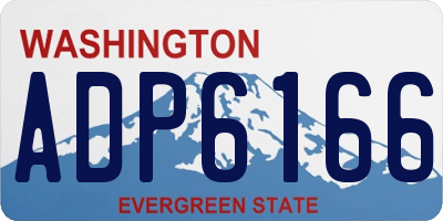 WA license plate ADP6166