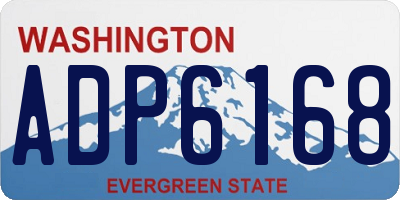 WA license plate ADP6168