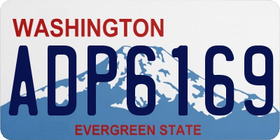 WA license plate ADP6169