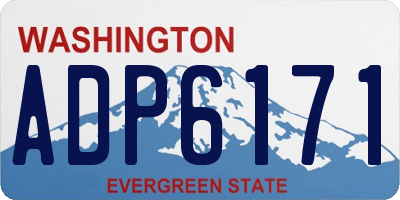 WA license plate ADP6171