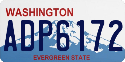 WA license plate ADP6172