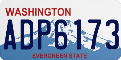 WA license plate ADP6173