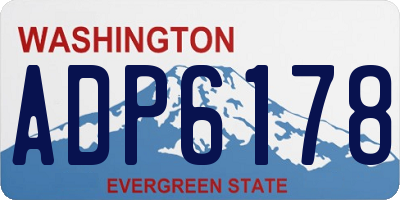 WA license plate ADP6178