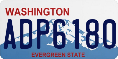 WA license plate ADP6180
